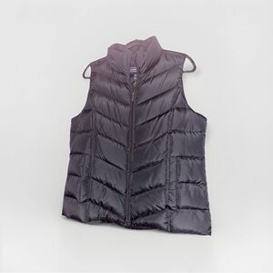 Lands' End Black Puffer Vest